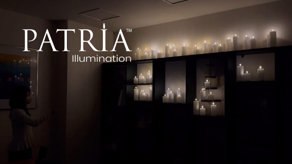横一列に並んだパトリアキャンドル