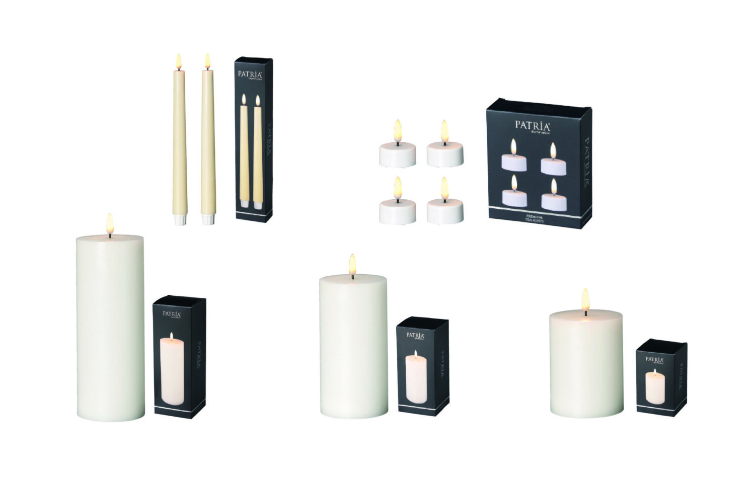 パトリアLEDキャンドルのサイズ一覧